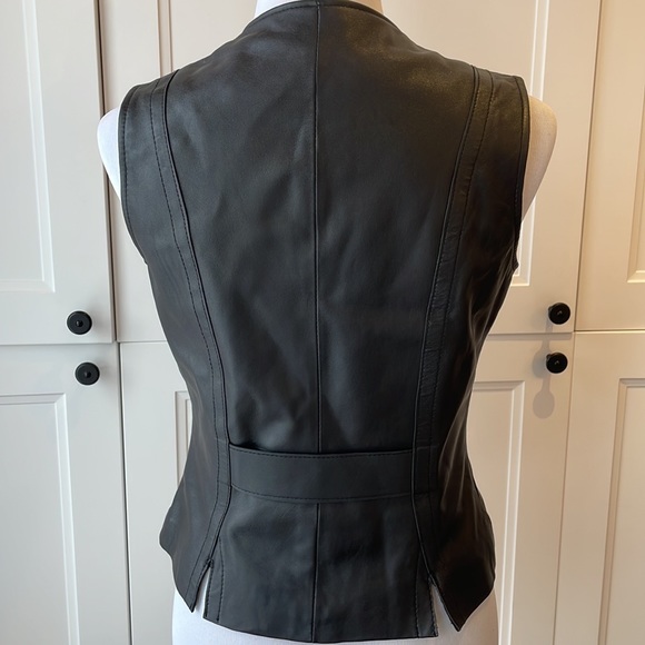 Danier genuine leather vest, black, XS, Sleeveless jacket - Picture 2 of 11